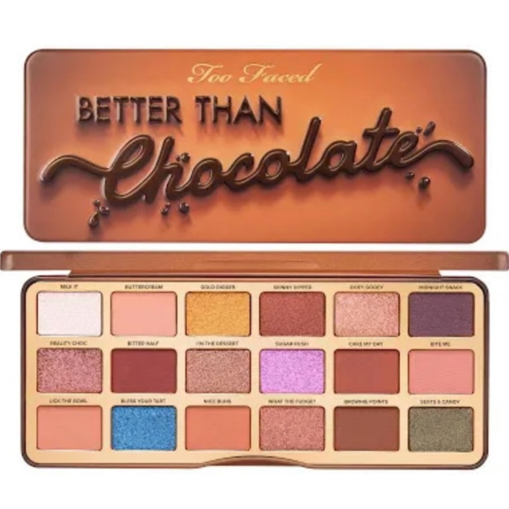Too Faced Better Than Chocolate Eyeshadow Palette - Brown, Pink & Gold Tones